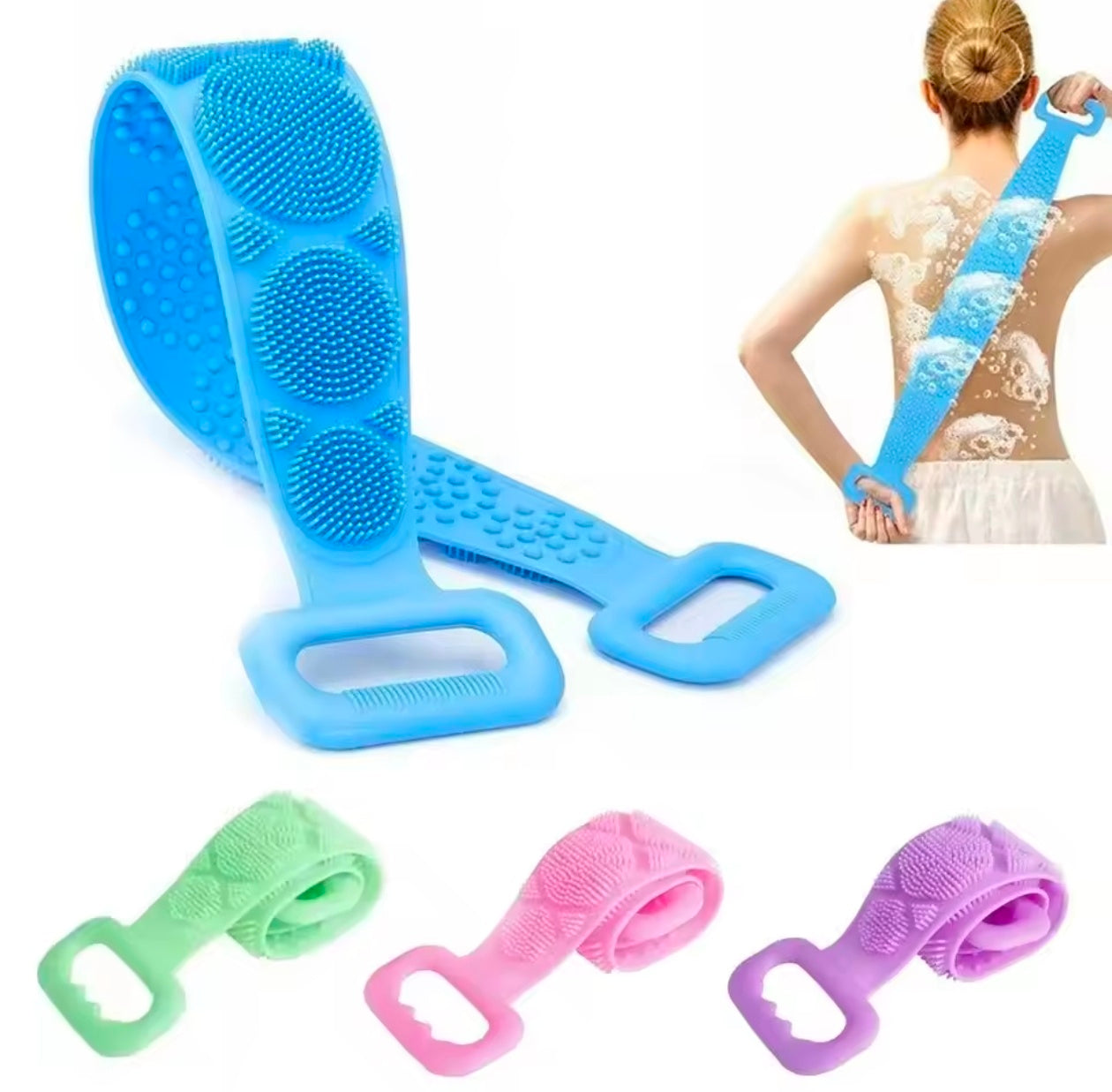 Silicone Back Scrubber, Double Side Bathing body Scrubber Silicone Back Scrubber, Double Side Bathing body Scrubber